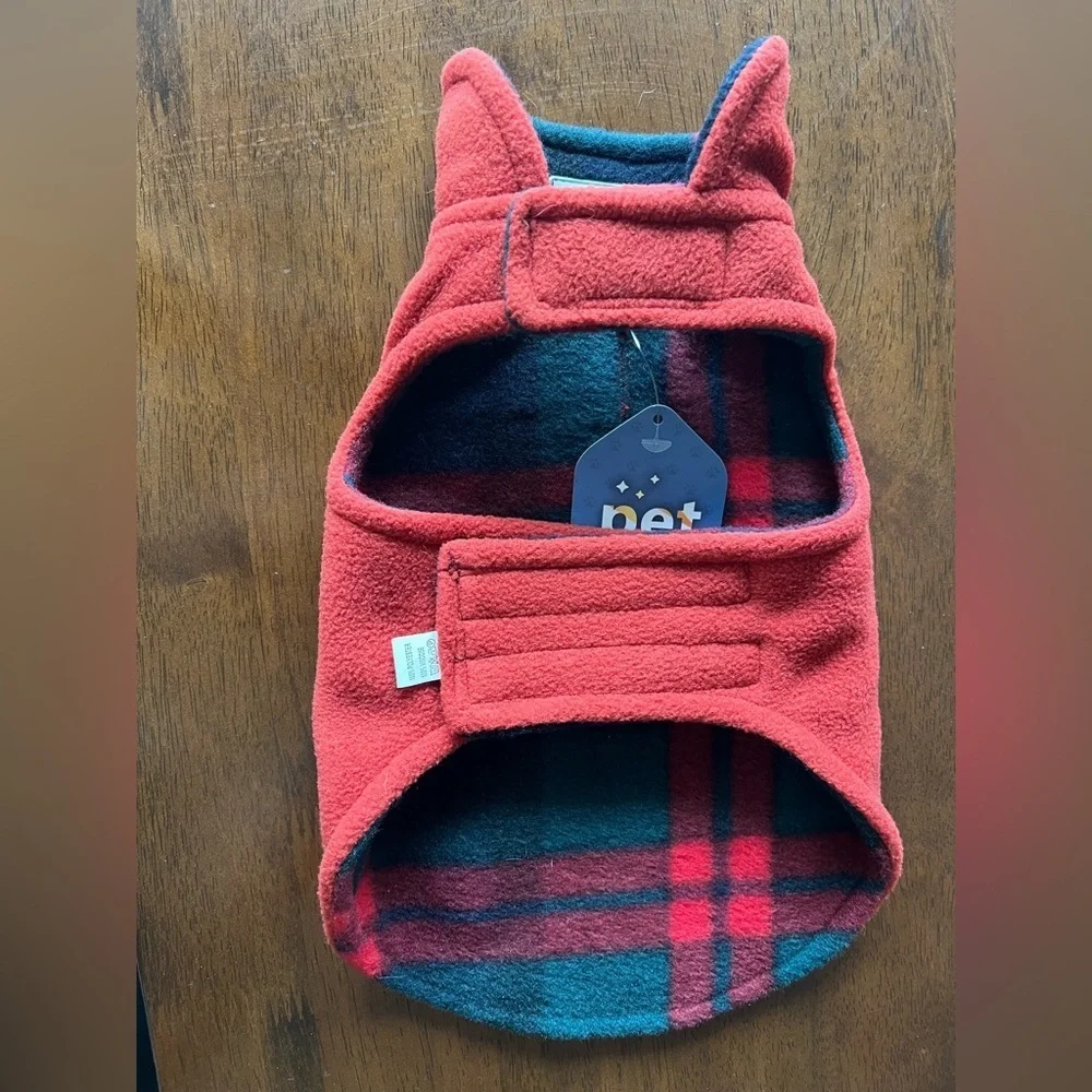 NWT SCENEREAL Dog Winter Clothes Reversible Jacket plaid or solid Size XS